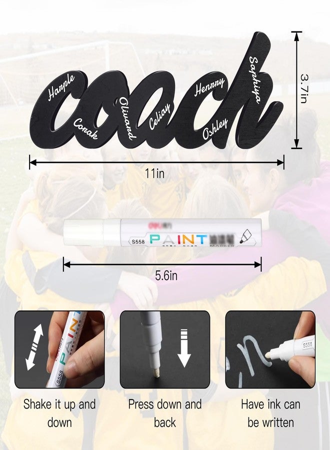 KOYILTD Coach Wood Word Sign with Pen Wooden Word Sign for Coach Black Letters Wooden Sign for Coach Basketball Coach Gifts Soccer Coach Gifts Coach Gifts for Men Women (Modern) - Image 3